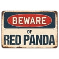 thumbnail image 1 of SignMission  Beware of Red Panda Rustic Sign, 1 of 1