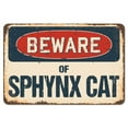 thumbnail image 1 of SignMission  Beware of Sphynx Cat Rustic Sign, 1 of 1