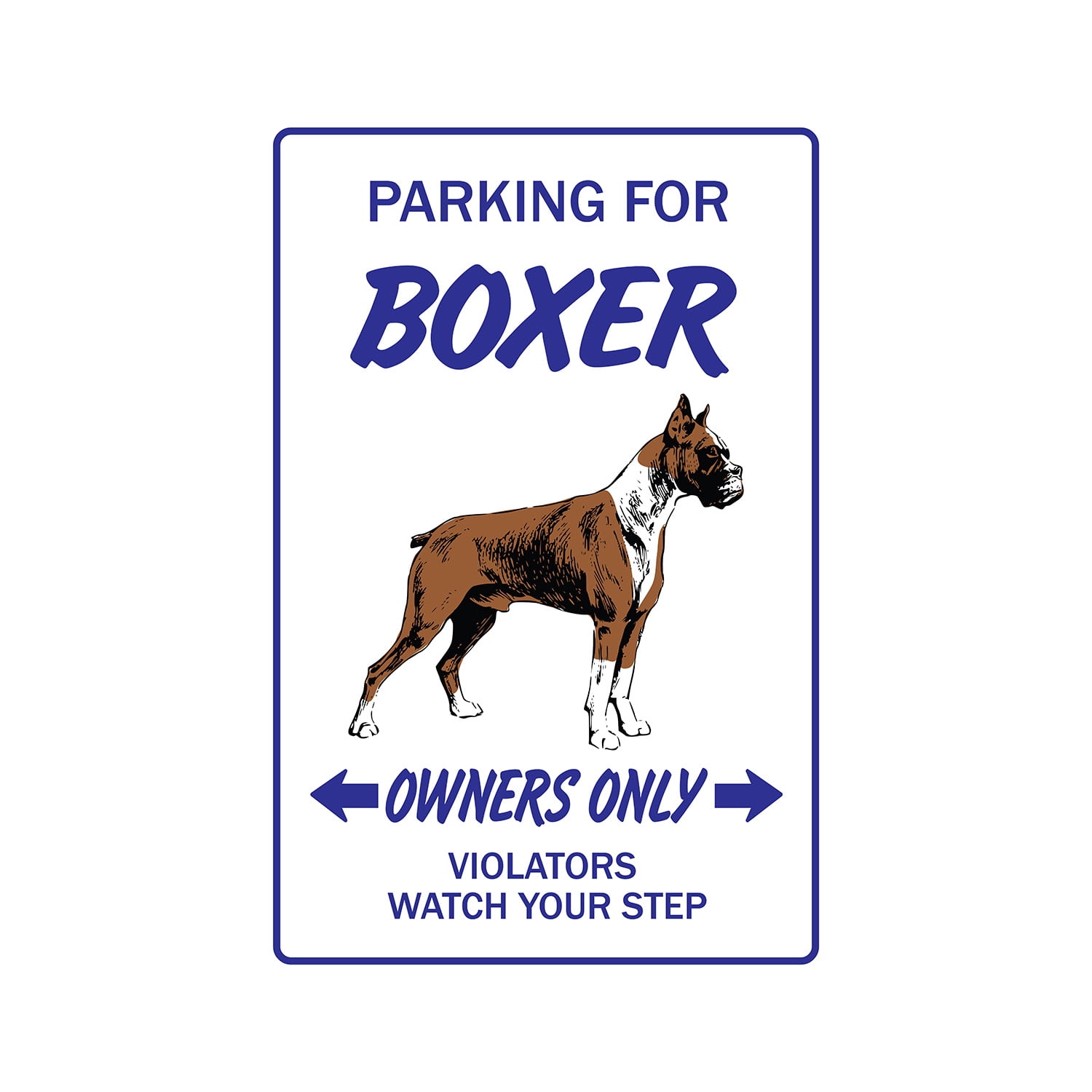 SignMission Z-A-Boxerdog Boxer Dog Aluminum Sign for Pet Parking ...