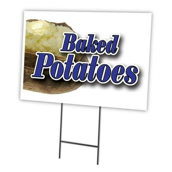 SignMission C-1216-DS-Baked Potato 12 x 16 in. Baked Potato Yard Sign & Stake