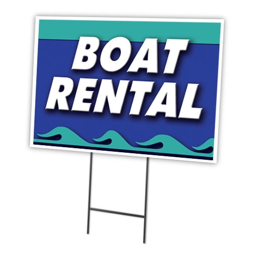 SignMission C-1216-DS-Boat Rental 12 x 16 in. Boat Rental Yard Sign & Stake