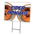 thumbnail image 1 of CIDER DONUTS 12"x16" Yard Sign & Stake | Advertise Your Business | Stake Included Double Sided Image | Made in The USA, 1 of 3