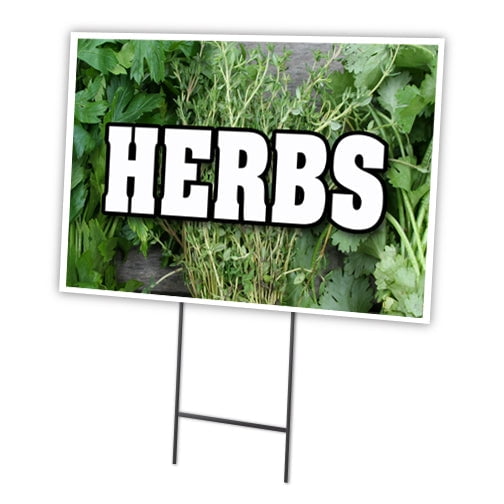 SignMission C-1216-DS-Herbs 12 x 16 in. Herbs Yard Sign & Stake