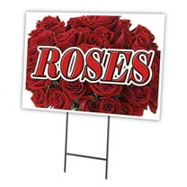 SignMission C-1216-DS-Roses 12 x 16 in. Roses Yard Sign & Stake