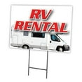 thumbnail image 1 of SignMission C-1216-DS-Rv Rental 12 x 16 in. Rv Rental Yard Sign & Stake, 1 of 3