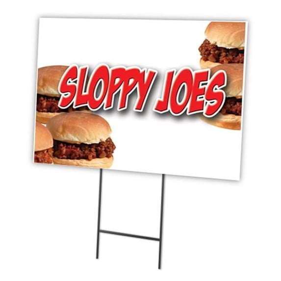 SignMission C-1216-DS-Sloppy Joes 12 x 16 in. Sloppy Joes Yard Sign & Stake