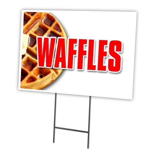 SignMission C-1216-DS-Waffles 12 x 16 in. Waffles Yard Sign & Stake