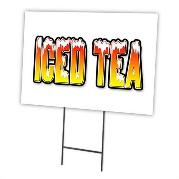 SignMission C-1216 Iced Tea 12 x 16 in. Yard Sign & Stake - Iced Tea