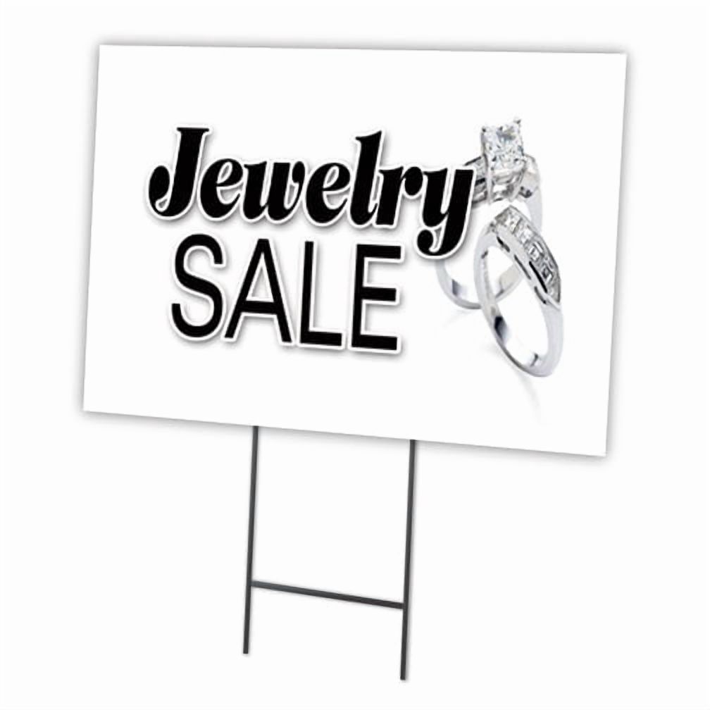 SignMission C-1216 Jewelry Sale 12 x 16 in. Jewelry Sale Yard Sign & Stake