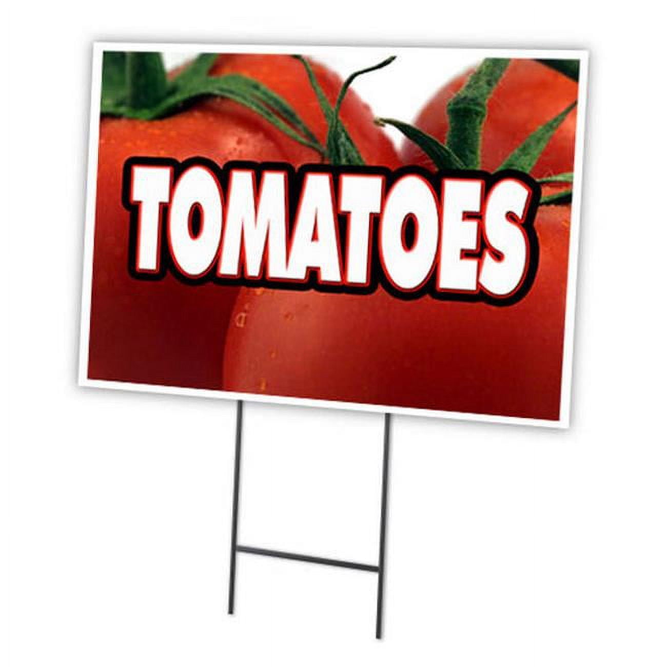 SignMission C-1216 Tomatoes 12 x 16 in. Tomatoes Yard Sign & Stake