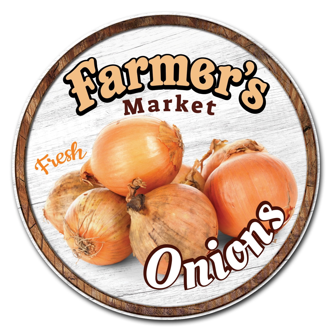 SignMission C-16-CIR-WS-Onions Corrugated Plastic Sign with Stakes 16 ...