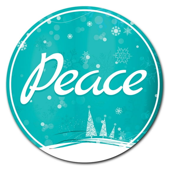 SignMission C-16-CIR-WS-Peace 2 Corrugated Plastic Sign with Stakes 16 in. Circular - Peace