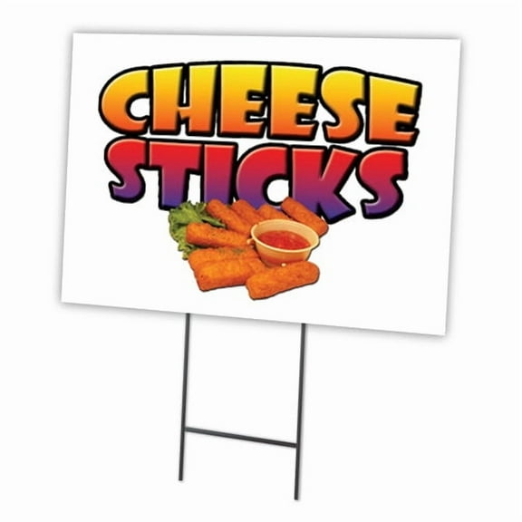 SignMission C-1824 Cheese Sticks 18 x 24 in. Yard Sign & Stake - Cheese Sticks