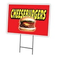 thumbnail image 1 of SignMission C-1824 Cheeseburgers 18 x 24 in. Yard Sign & Stake - Cheeseburgers, 1 of 3