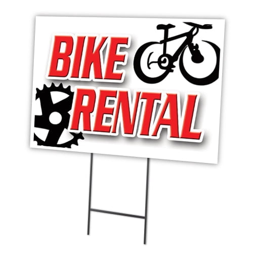 SignMission C-1824-DS-Bike Rental 18 x 24 in. Bike Rental Yard Sign ...