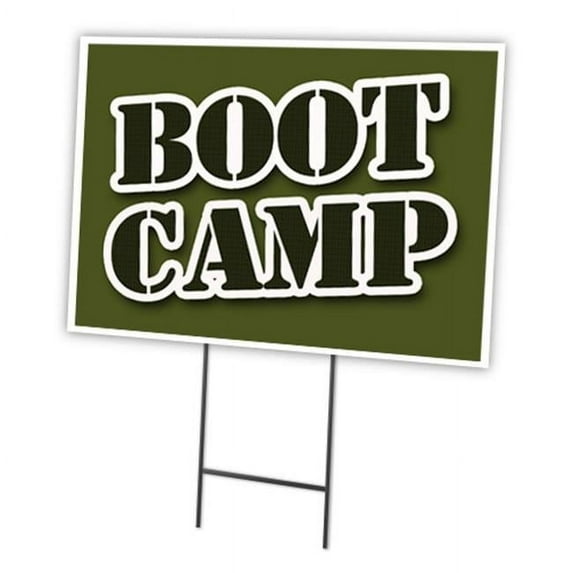 SignMission C-1824-DS-Boot Camp 18 x 24 in. Boot Camp Yard Sign & Stake