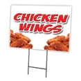 thumbnail image 1 of SignMission C-1824-DS-Chicken Wings 18 x 24 in. Chicken Wings Yard Sign & Stake, 1 of 3