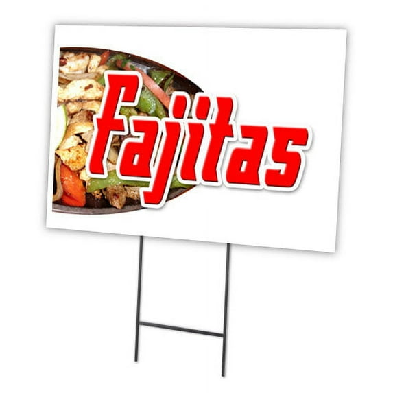 SignMission C-1824-DS-Fajitas 18 x 24 in. Fajitas Yard Sign & Stake
