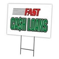thumbnail image 1 of SignMission C-1824-DS-Fast Cash Loans 18 x 24 in. Fast Cash Loans Yard Sign & Stake, 1 of 3