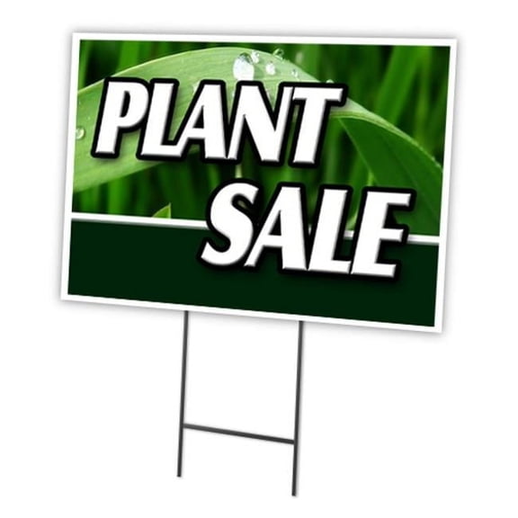 PLANT SALE 18"x24" Yard Sign & Stake | Advertise Your Business | Stake Included Double Sided Image | Made in The USA