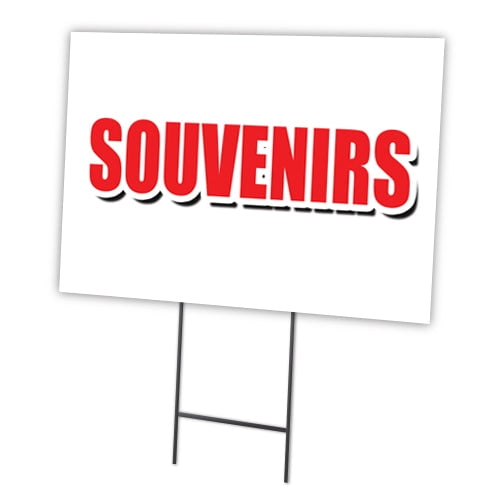 SOUVENIRS 18"x24" Yard Sign & Stake | Advertise Your Business | Stake Included Double Sided Image | Made in The USA