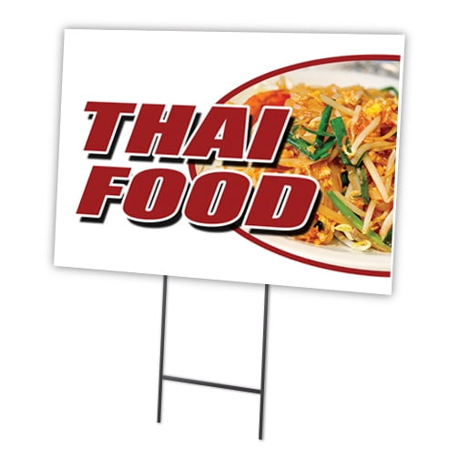 SignMission C-1824 Thai Food 18 x 24 in. Thai Food Yard Sign & Stake