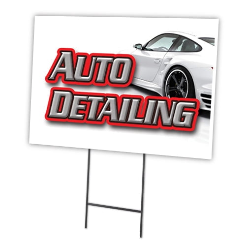 SignMission C-2436 Auto Detailing 24 x 36 in. Auto Detailing Yard Sign ...