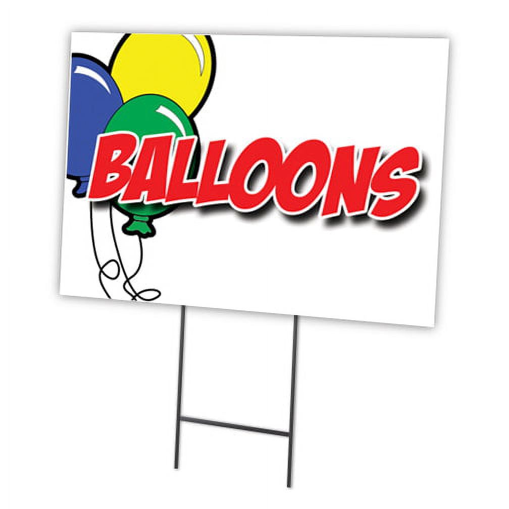 SignMission C-2436 Balloons 24 x 36 in. Yard Sign & Stake - Balloons ...
