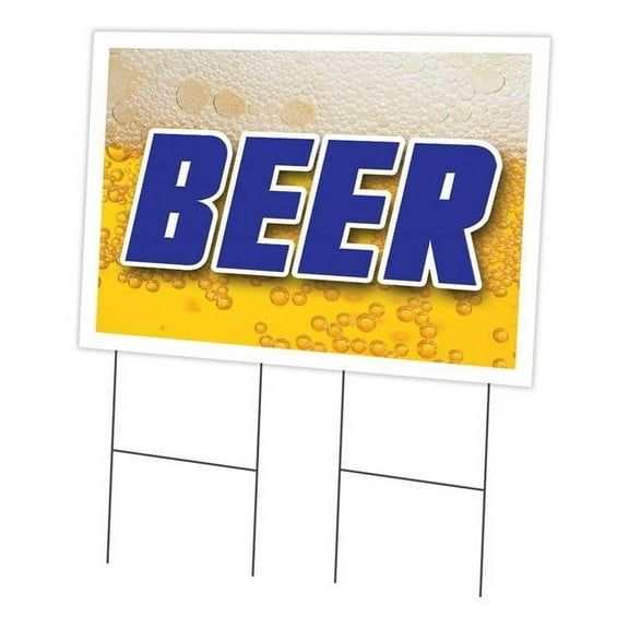 SignMission C-2436 Beer 24 x 36 in. Yard Sign & Stake - Beer