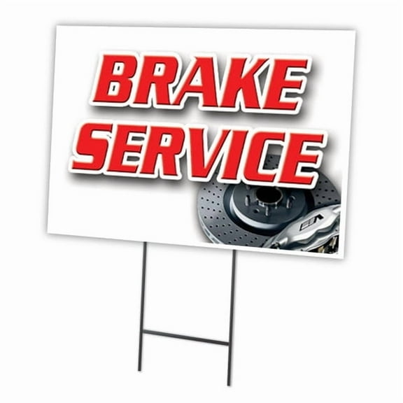 SignMission C-2436 Brake Service 24 x 36 in. Yard Sign & Stake - Brake Service