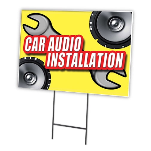 SignMission C-2436 Car Audio Installation 24 x 36 in. Car Audio Installation Yard Sign & Stake