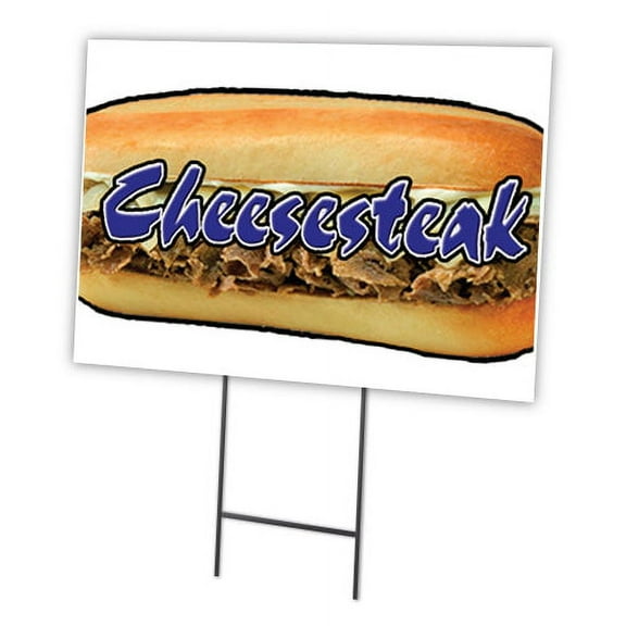 SignMission C-2436 Cheesestake 24 x 36 in. Cheesestake Yard Sign & Stake