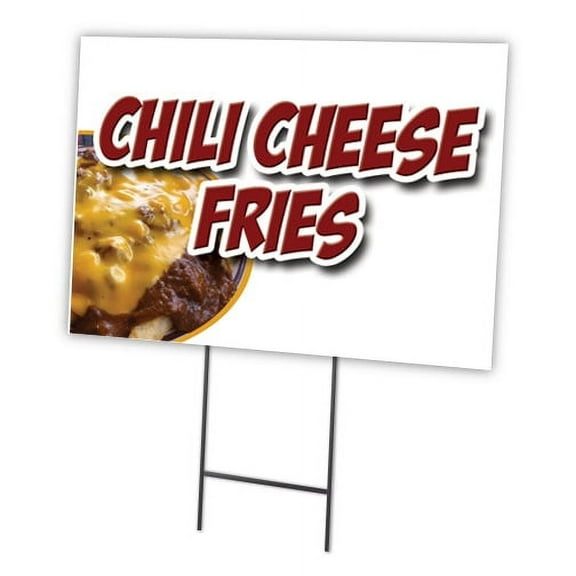 SignMission C-2436 Chili Cheese Fries 24 x 36 in. Chili Cheese Fries Yard Sign & Stake