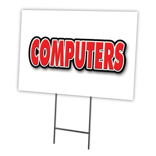 SignMission C-2436 Computers 24 x 36 in. Computers Yard Sign & Stake