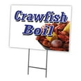 thumbnail image 1 of SignMission C-2436 Crawfish Boil 24 x 36 in. Crawfish Boil Yard Sign & Stake, 1 of 3