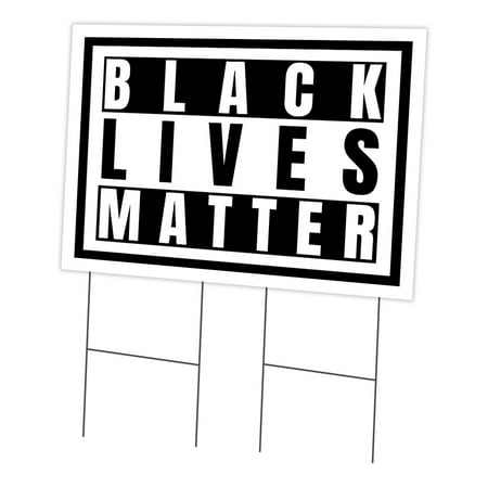 SignMission C-2436-DS-BLM2 24 x 36 in. Black Lives Matter Yard Sign & Stake