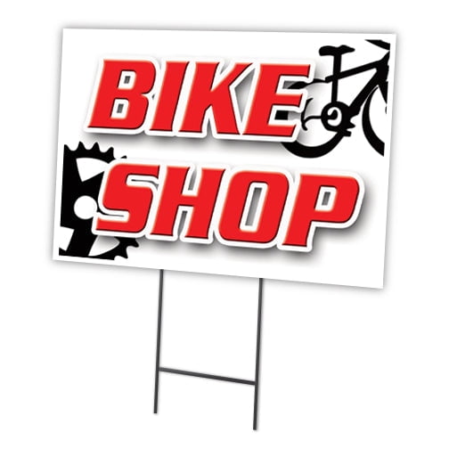 SignMission C-2436-DS-Bike Shop 24 x 36 in. Bike Shop Yard Sign & Stake