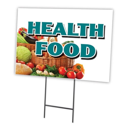 SignMission C-2436-DS-Health Food 24 x 36 in. Health Food Yard Sign & Stake