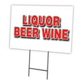 thumbnail image 1 of Liquor Beer Wine 24" x 36" Yard Sign & Stake | Advertise Your Business | Stake Included Double Sided Image | Made in The USA, 1 of 3