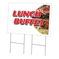 thumbnail image 1 of SignMission C-2436-DS-Lunch Buffet 24 x 36 in. Lunch Buffet Yard Sign & Stake, 1 of 3