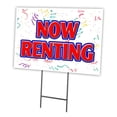 thumbnail image 1 of SignMission C-2436-DS-Now Renting 24 x 36 in. Yard Sign & Stake - Now Renting, 1 of 3