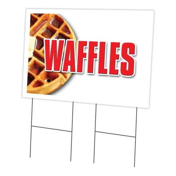 SignMission C-2436-DS-Waffles 24 x 36 in. Waffles Yard Sign & Stake
