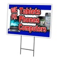 thumbnail image 1 of SignMission C-2436-DS-We Fix Tablet Phones 24 x 36 in. We Fix Tablet Phones Yard Sign & Stake, 1 of 3