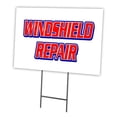 thumbnail image 1 of Windshield Repair 24" x 36" Yard Sign & Stake | Advertise Your Business | Stake Included Double Sided Image | Made in The USA, 1 of 3