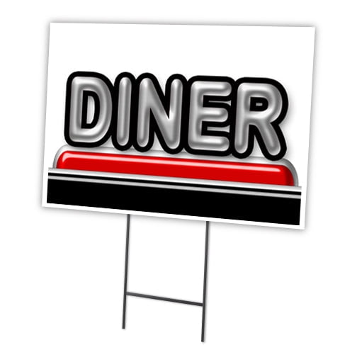 SignMission C-2436 Diner 24 x 36 in. Diner Yard Sign & Stake