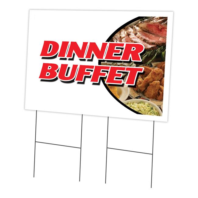 SignMission C2436 Dinner Buffet 24 x 36 in. Dinner Buffet Yard Sign