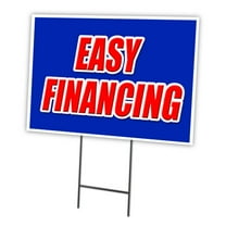 Easy Financing 24" x 36" Yard Sign & Stake | Advertise Your Business | Stake Included Image On Front Only | Made in The USA