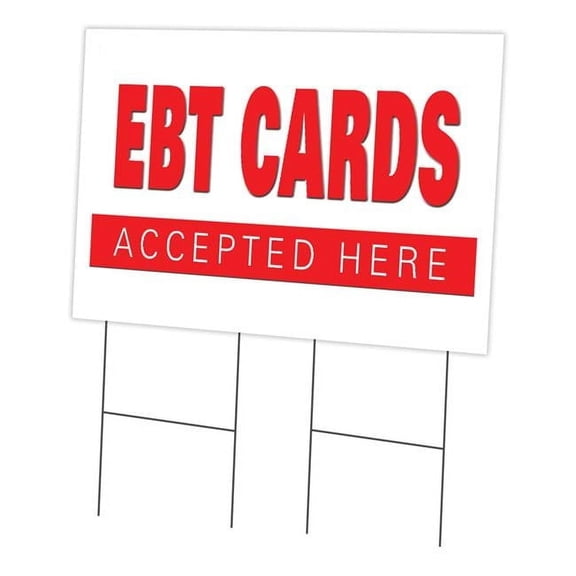 SignMission C-2436 Ebt Cards 24 x 36 in. Ebt Cards Yard Sign & Stake