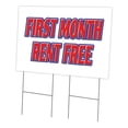 thumbnail image 1 of SignMission C-2436 First Month Rent Free 24 x 36 in. First Month Rent Free Yard Sign & Stake, 1 of 3