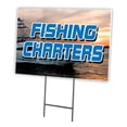 thumbnail image 1 of SignMission C-2436 Fishing Charters 24 x 36 in. Fishing Charters Yard Sign & Stake, 1 of 3